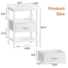 SUPERJARE nightstand easy to assemble with clear instructions