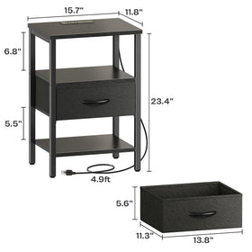SUPERJARE nightstand easy assembly with clear instructions.