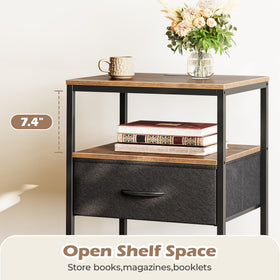 Superjare nightstand fits modern living rooms as a versatile surface.