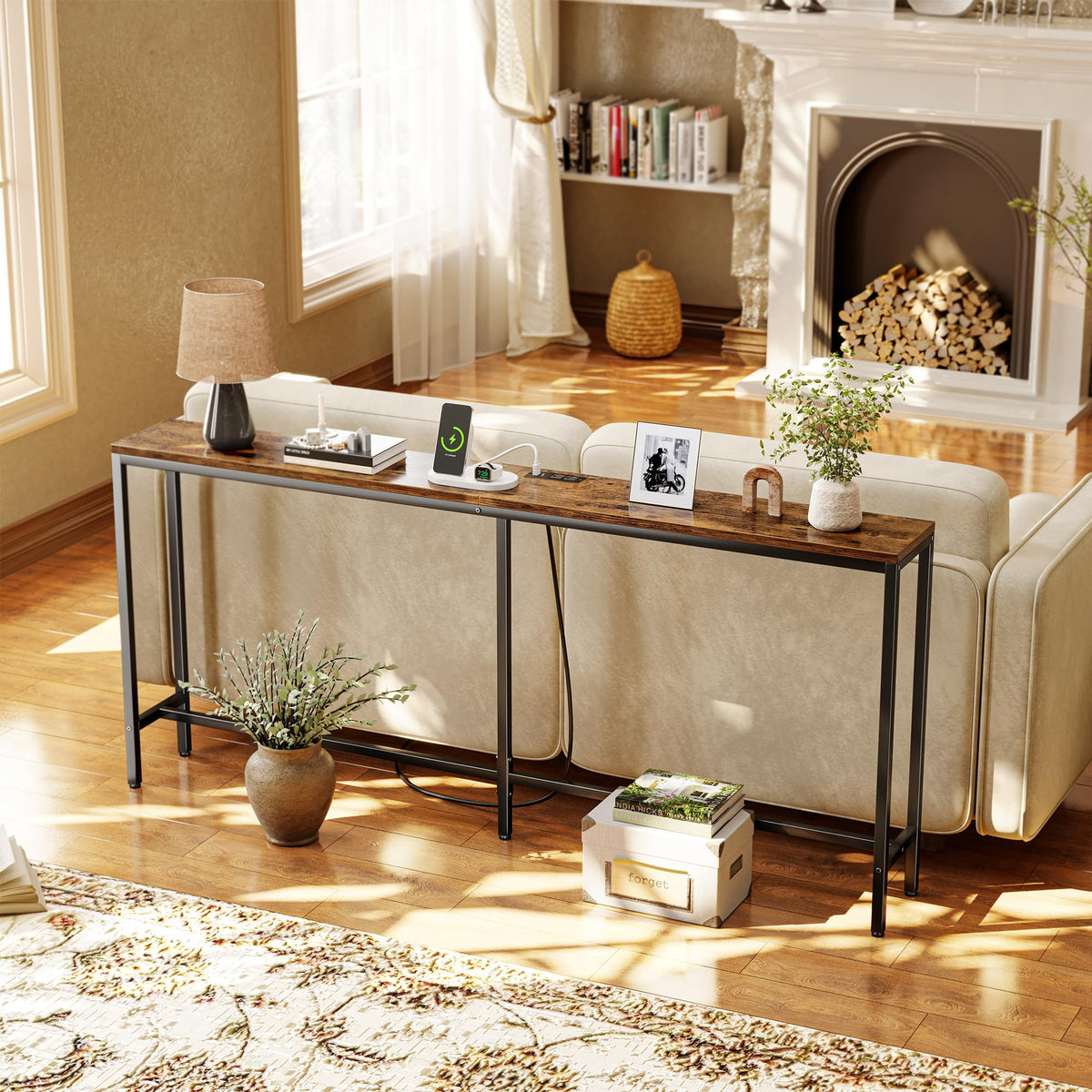SuperJARE rustic brown finish adds warm texture to rooms.