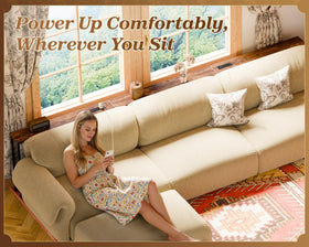 Tabletop storage space for remotes and mugs within reach.
