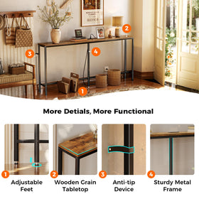SuperJARE versatile table serves as a plant stand or entryway organizer.