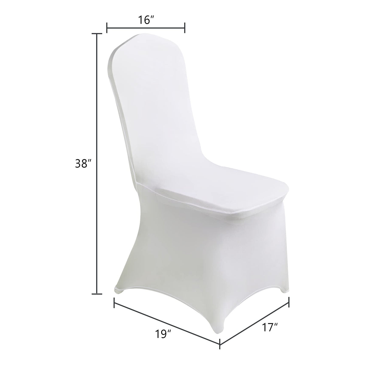 SuperO wrinkle-resistant white chair cover ideal for hotel banquets