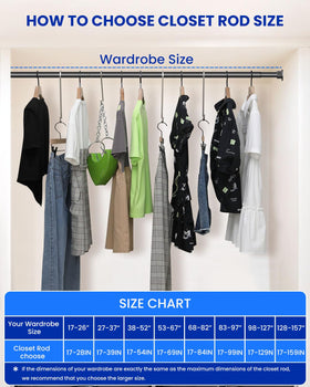 Supforce closet rod ideal for tight spaces and small rooms