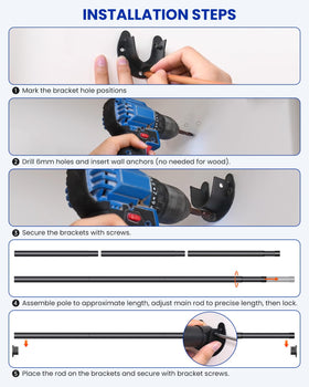 Supforce rod in RV application demonstrating travel-friendly storage solution.