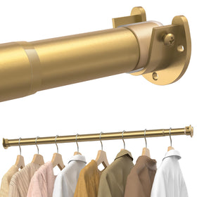 Supforce stepless adjustable closet rod for a perfect fit