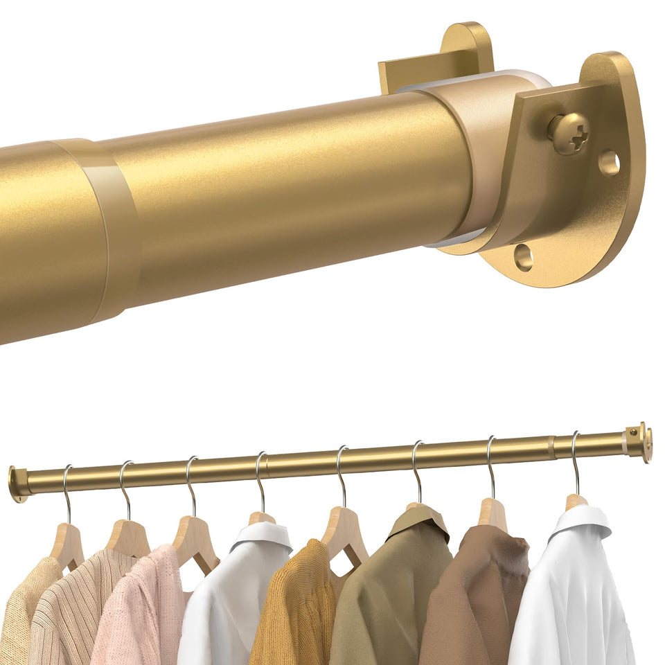 Supforce stepless adjustable closet rod for a perfect fit