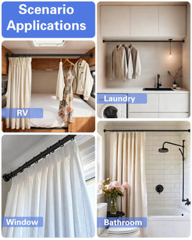 Supforce multi-use closet rod suitable as a drying rod or divider.