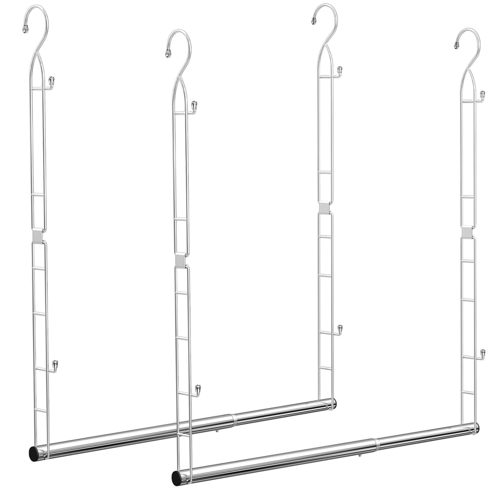Supforce hanging closet rod in stainless steel, sturdy storage solution