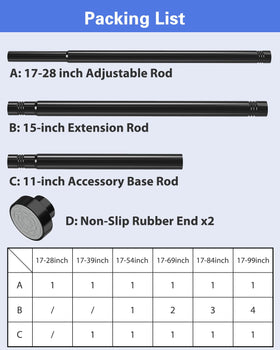 Supforce durable tension rod ideal for closets, bathrooms, and RVs.