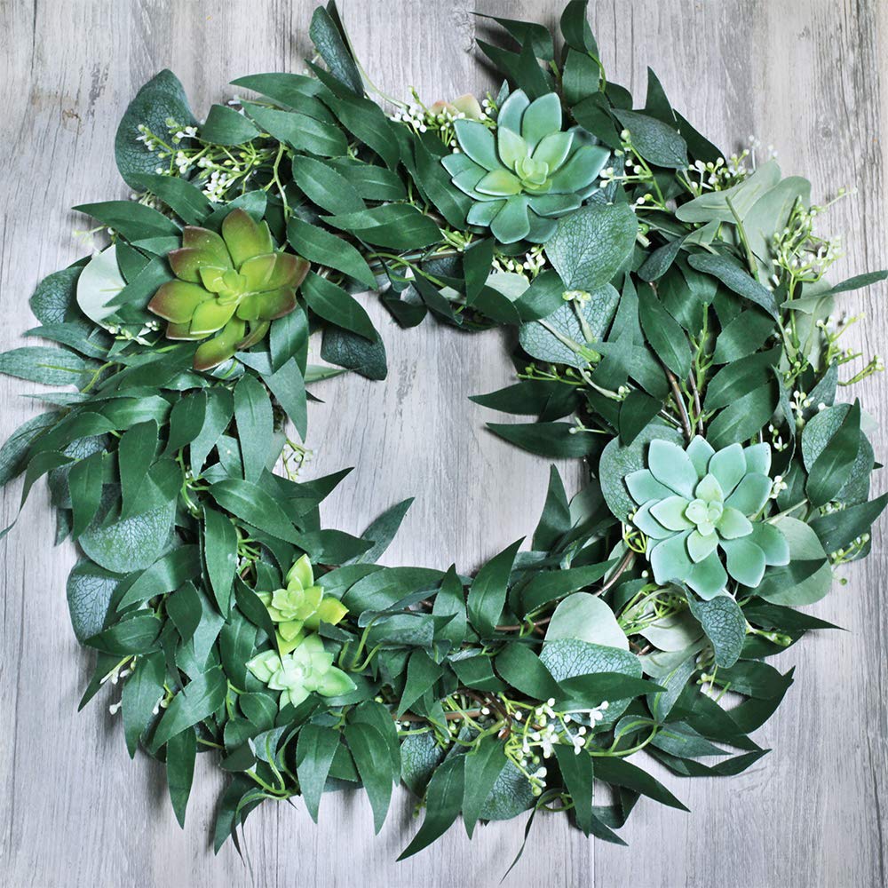 Supla candle ring wreath eucalyptus willow for versatile decor accents.