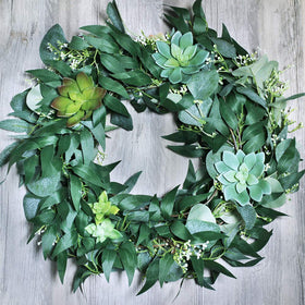Supla candle ring wreath eucalyptus willow for versatile decor accents.