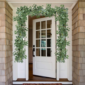 Supla hanging garland for walls or doors adds year-round greenery.