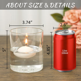 SUPMIND 5-inch clear vase ideal for tabletop decor and petite bouquets.