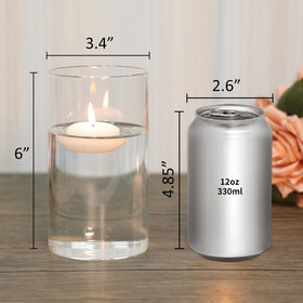 SUPMIND 6-inch glass vases showcase minimal, modern design for home or venue decor.