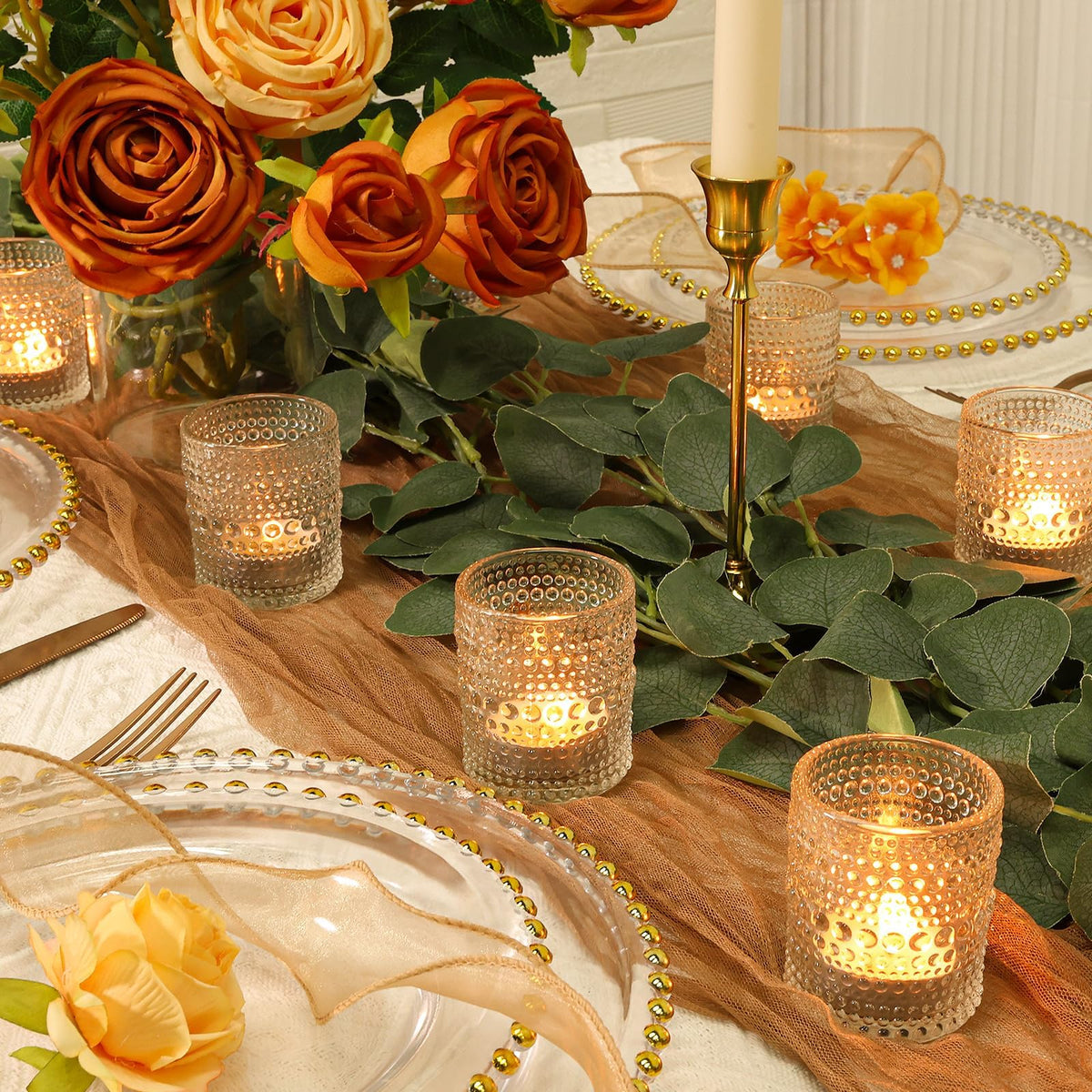 SUPMIND clear glass votive holders add shine to Christmas and holiday events