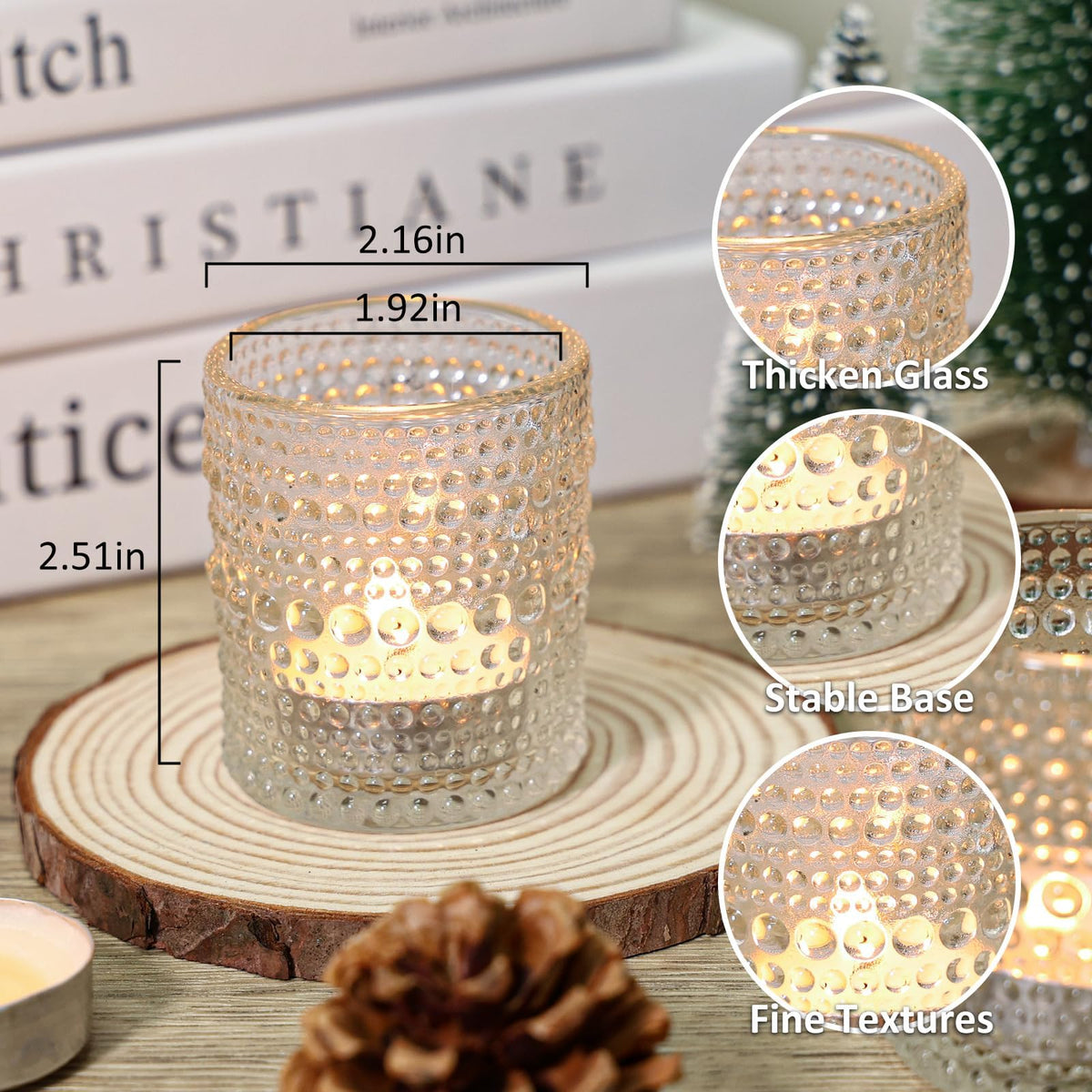SUPMIND clear glass votive holders ideal for wedding decor and romantic lighting