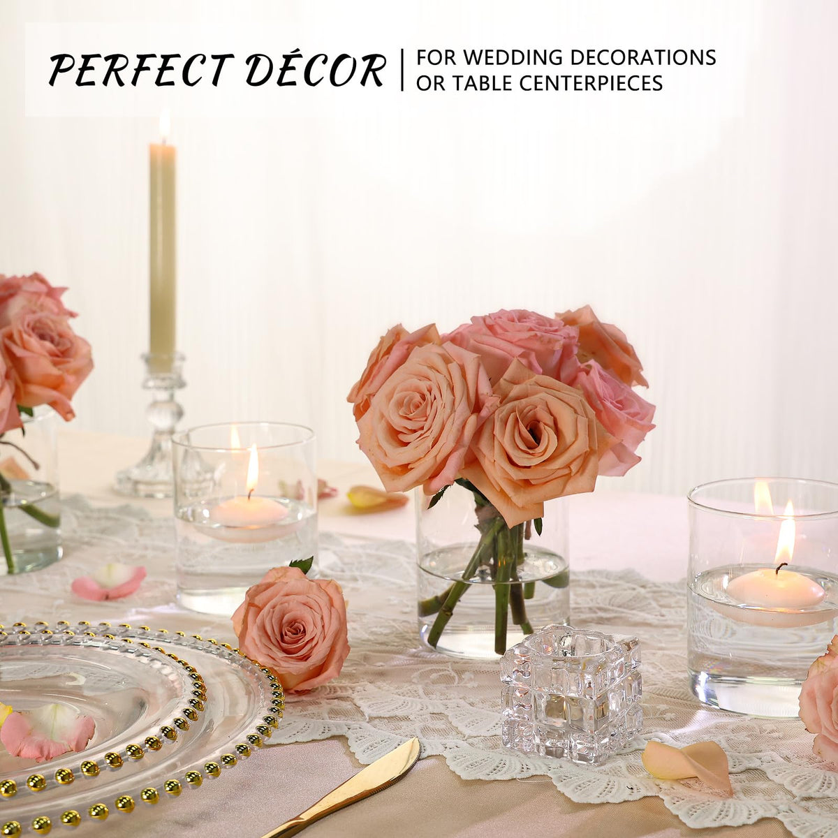 SUPMIND floating candle vases create gentle candlelit displays.