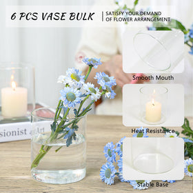 SUPMIND glass hurricane candle holder enhances ambiance with clear, reflective surfaces.