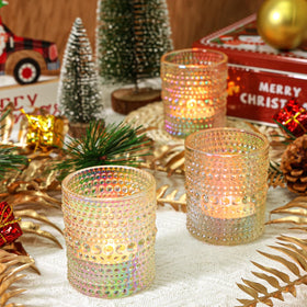 SUPMIND iridescent votive holder shows 2.1-inch top, 2.5-inch height