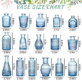 SUPMIND small blue flower vases highlight delicate stems on tabletops.