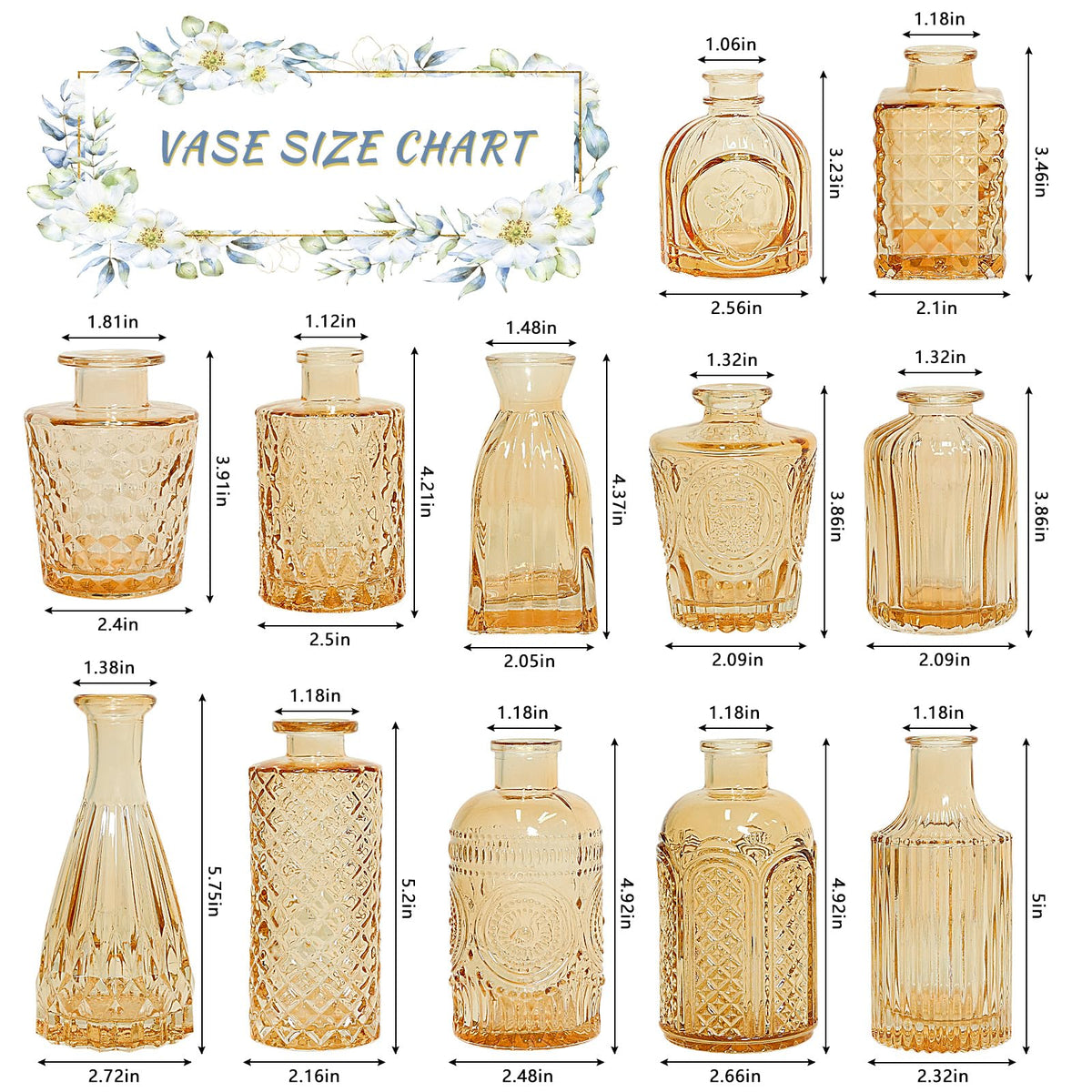 SUPMIND durable thick glass bud vases resist breakage during events and celebrations