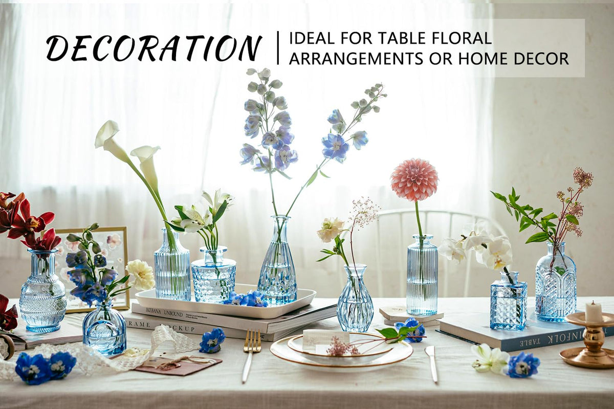 SUPMIND vintage-style glass vases add charm to weddings and home.