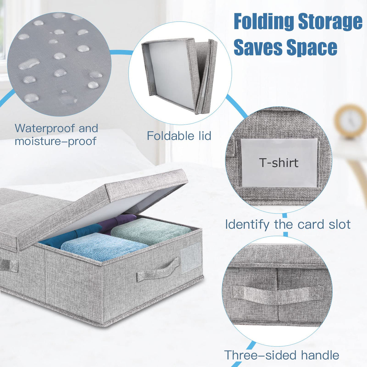 Supowin bin with transparent label pockets for quick identification.