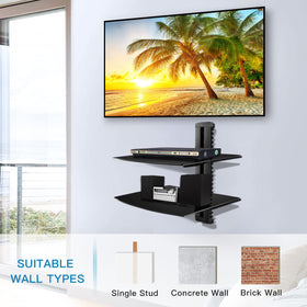 Suptek 2-tier wall mount bracket enabling expandable media storage