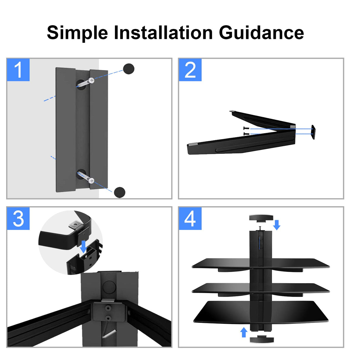 Includes easy-installation hardware for quick, secure mounting