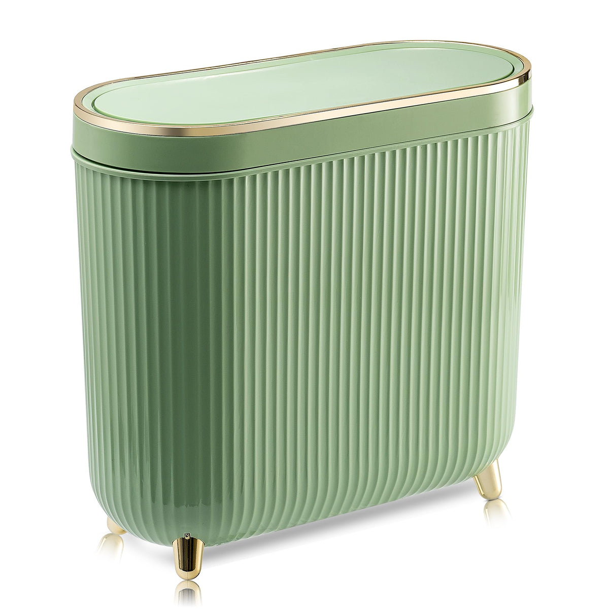Supteron bathroom trash can with lid 3.2 gallon keeps bathroom tidy and contained.