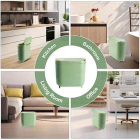 Supteron mint-green trash can combines style with practicality.