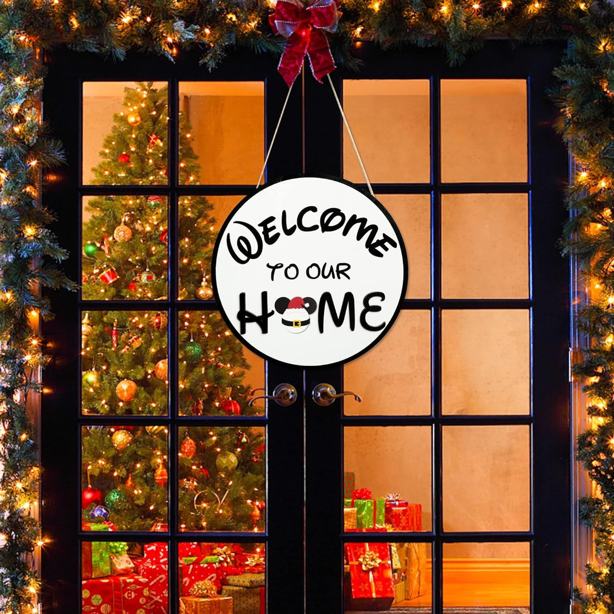 SUPYFD porch decor brightens entry with festive accents.