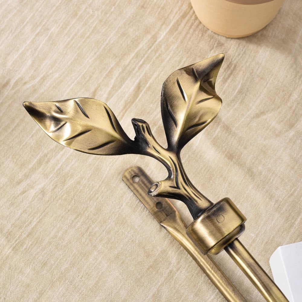 SUQ I OME leaf hook pair mounts securely for living room curtains.