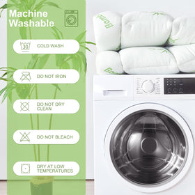 SurChic topper being washed to emphasize easy care.