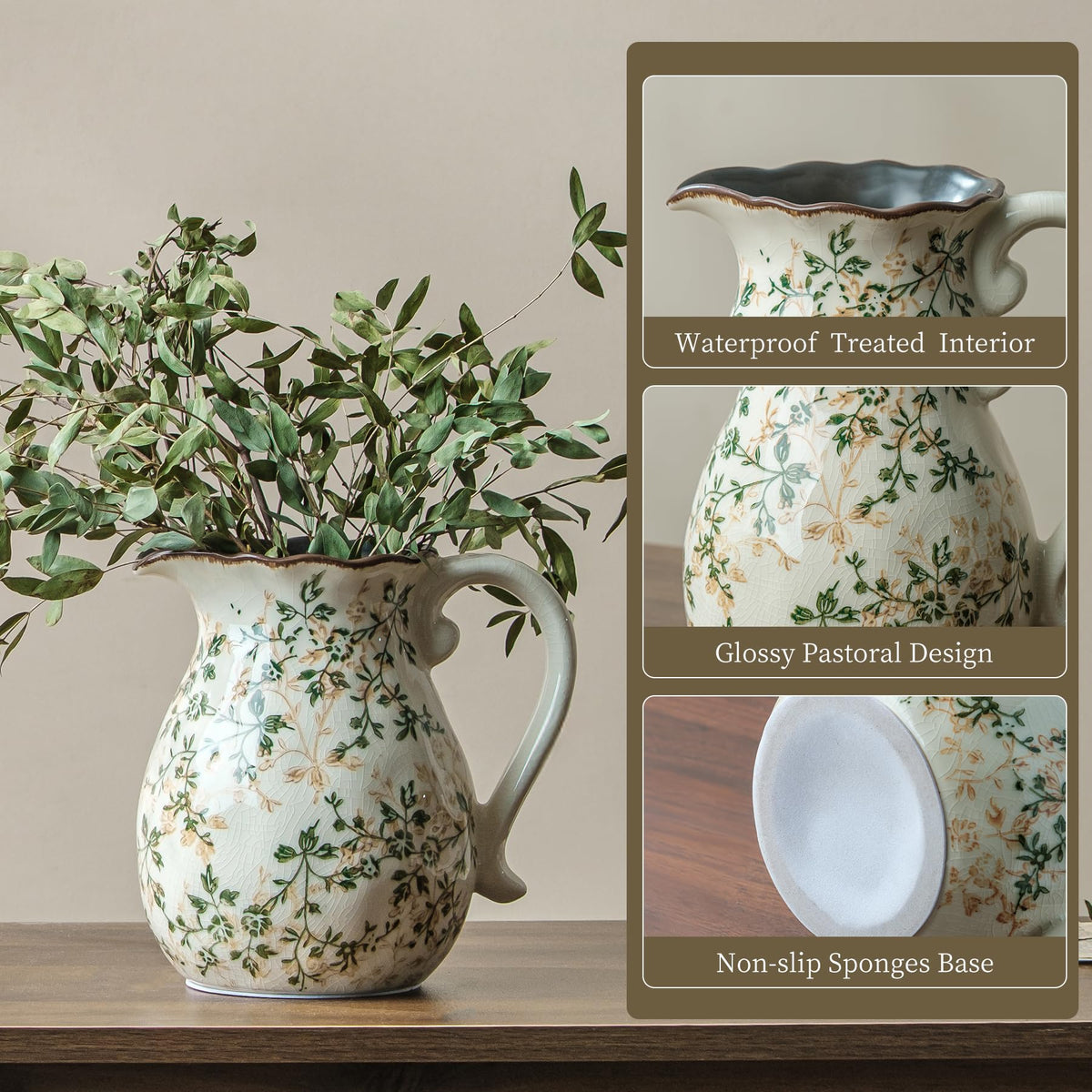 Sure YUESI hand-painted chinoiserie vase adds artisanal charm to spaces