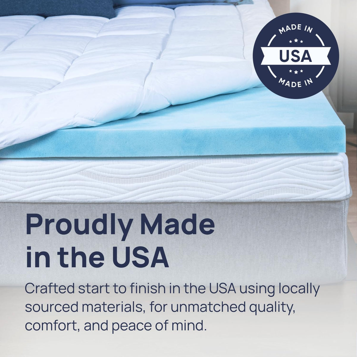 Sure2Sleep CertiPUR-US certified foam offers safe, toxin-free support.