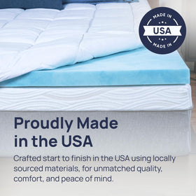 Sure2Sleep Gel Swirl Topper foam close-up highlighting breathable open-cell foam