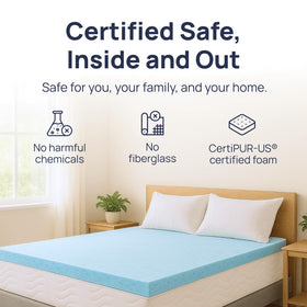 Sure2Sleep Gel Swirl Topper king-size bed setup on mattress
