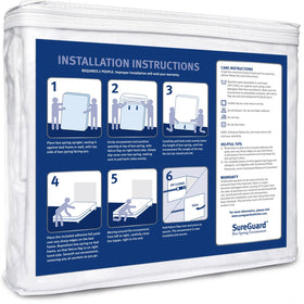 SureGuard box spring encasement with bed bug proof zipper blocks pests from reaching the box spring.