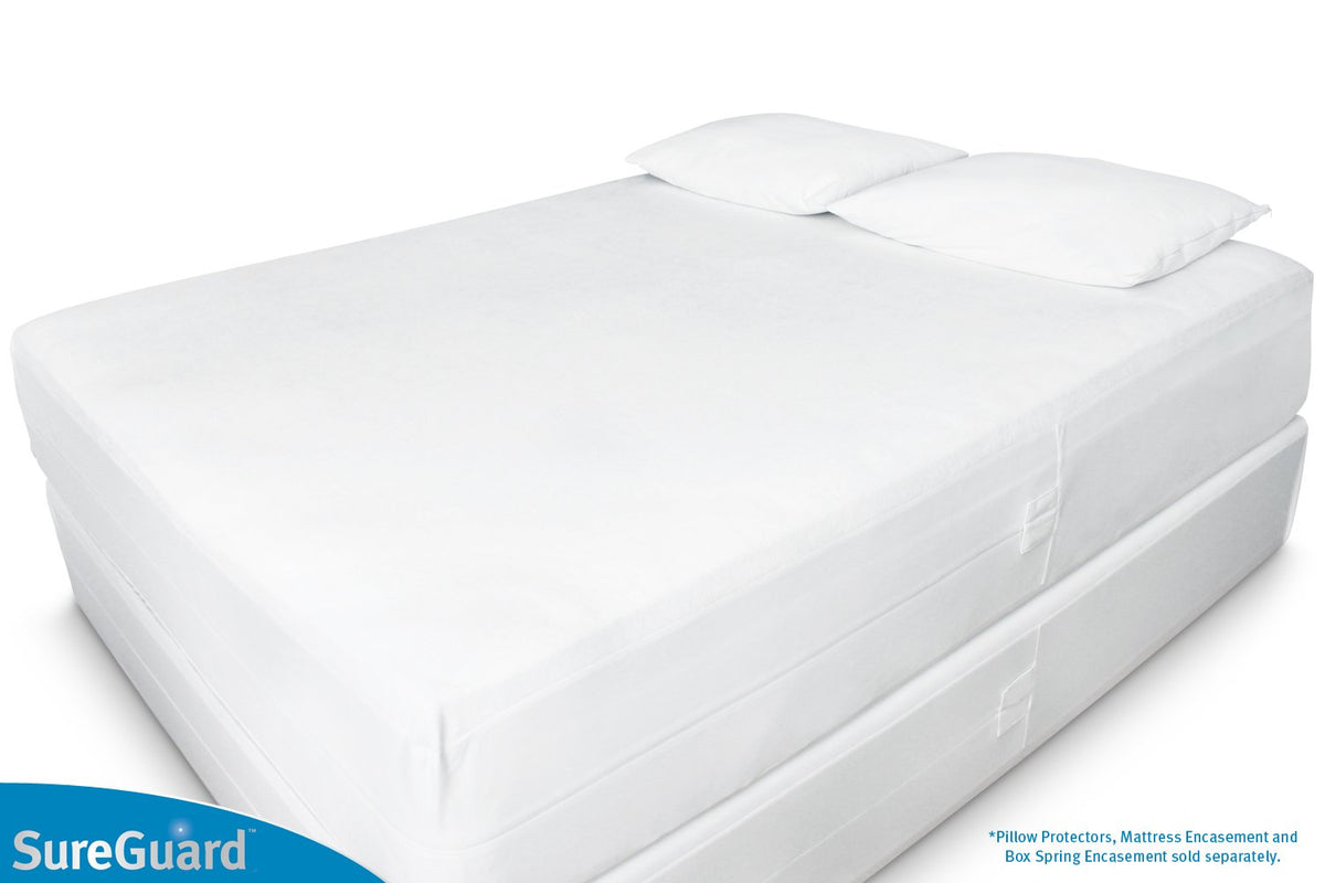 SureGuard standard size 21x27 pillow-protector fits standard pillows securely.
