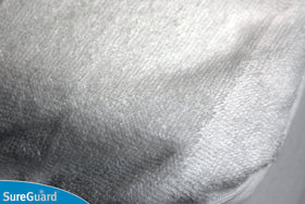SureGuard terry top wicks moisture to support a cooler sleep surface.