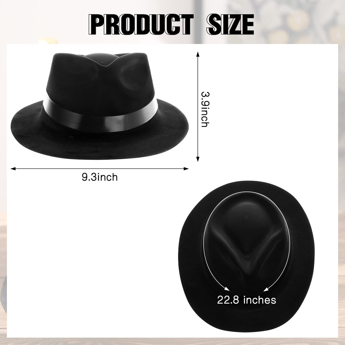 Sureio 1920s costume hat adds period flair to outfits.
