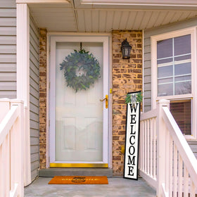 Surfapans porch decor sign elevates front door decor for inviting entry.