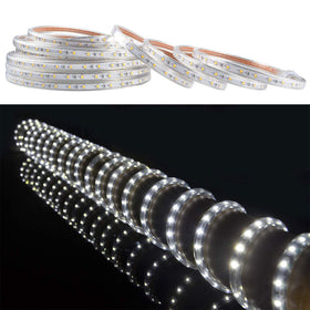 SURNIE flexible 110V rope light, cuttable to fit stairs and fences.