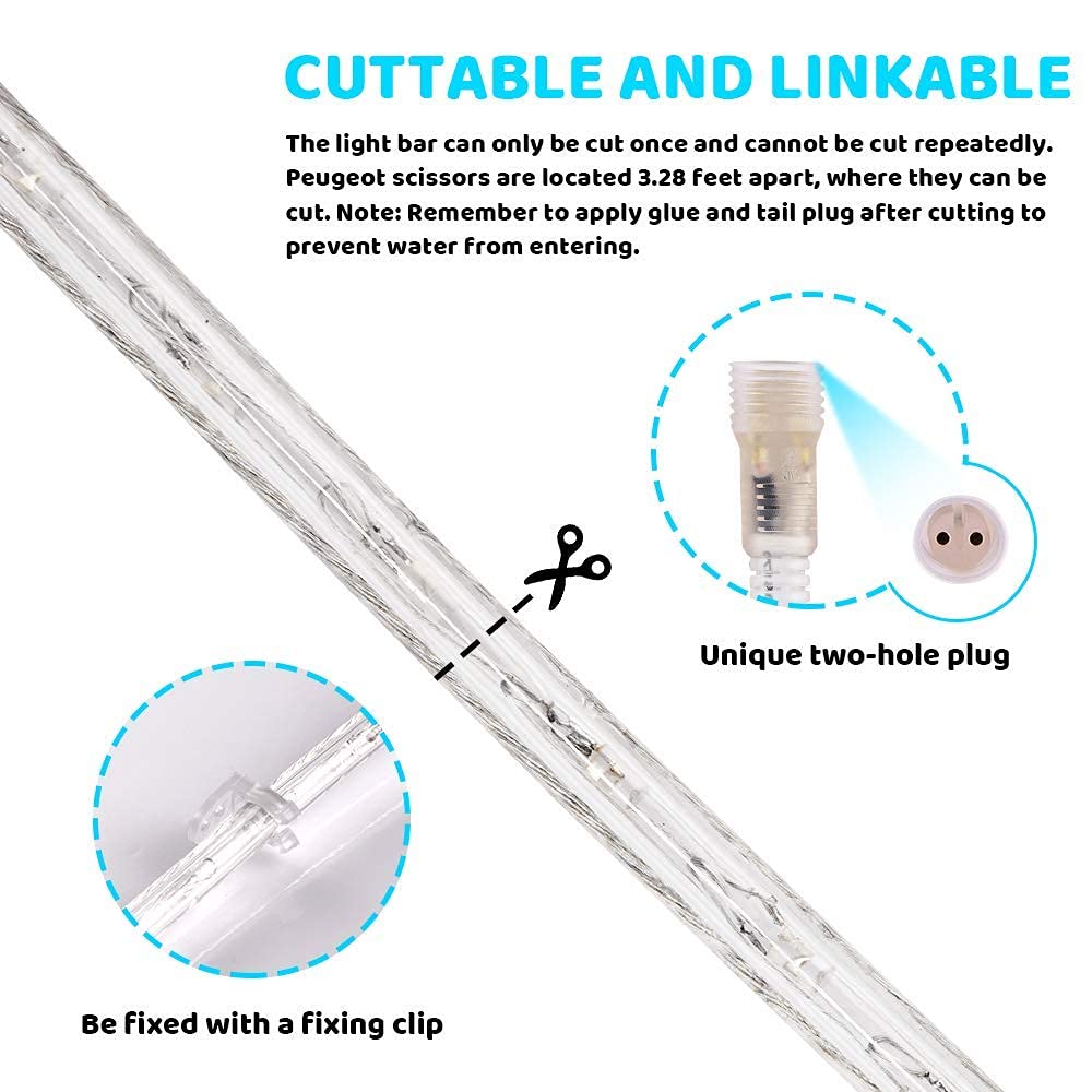SURNIE 50 ft kit includes mounting clips and ties