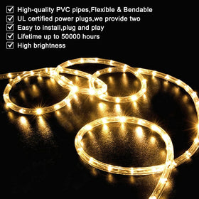 SURNIE LED rope light with IP65 waterproof rating for year-round use