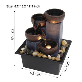 SURPRIZON compact fountain fits desks and shelves for relaxing decor.