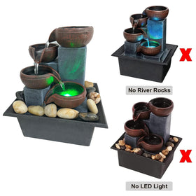 SURPRIZON tabletop fountain night glow adds tranquil ambience to any room.