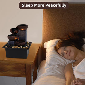 SURPRIZON zen fountain creates soothing sounds that help focus and unwind.